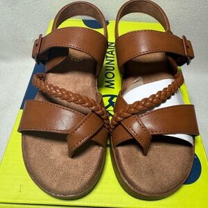 New White Mountain Kids Tan Braided Sandals.
